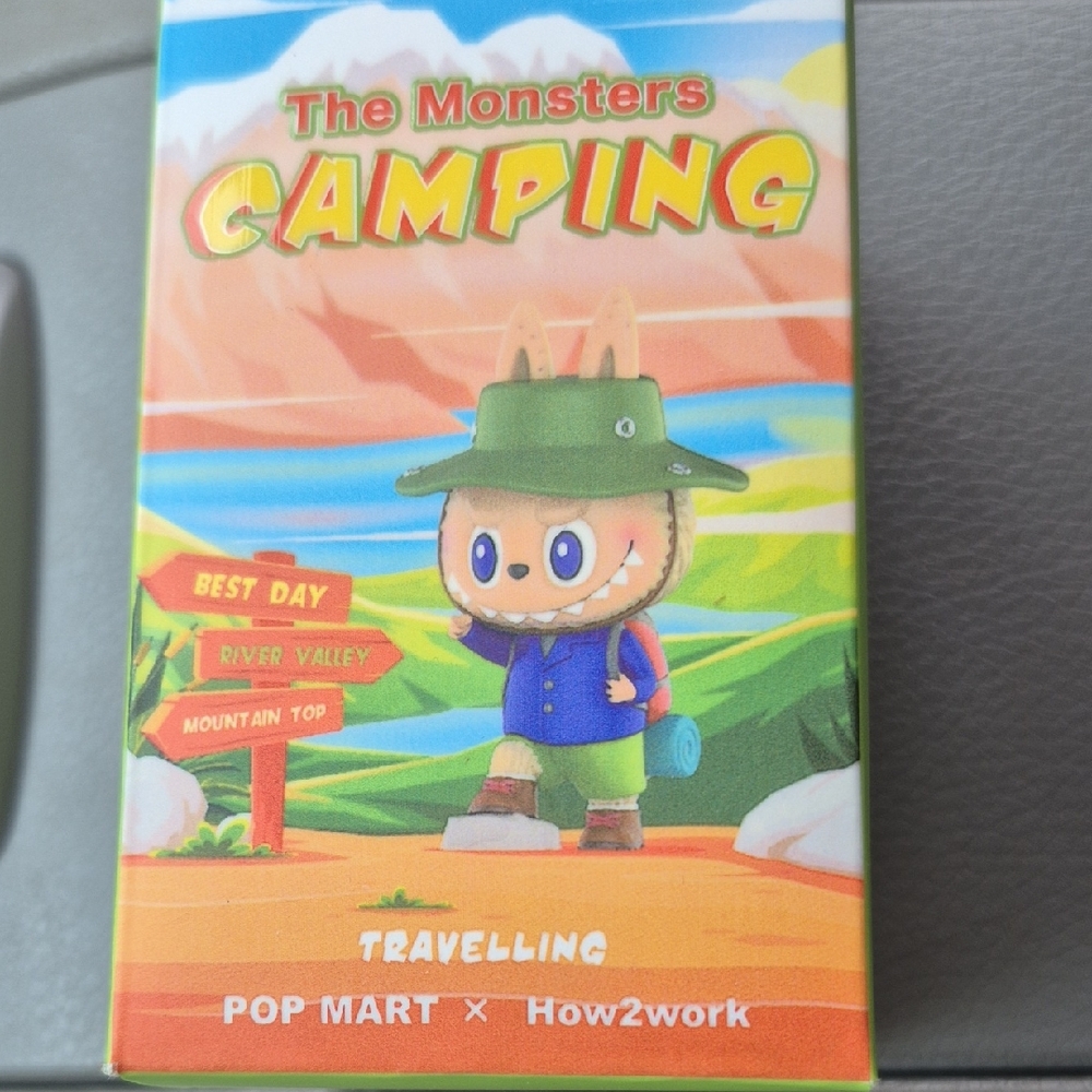 POP MART The Monsters Camping Travelling Green Figure - Collectible Toy